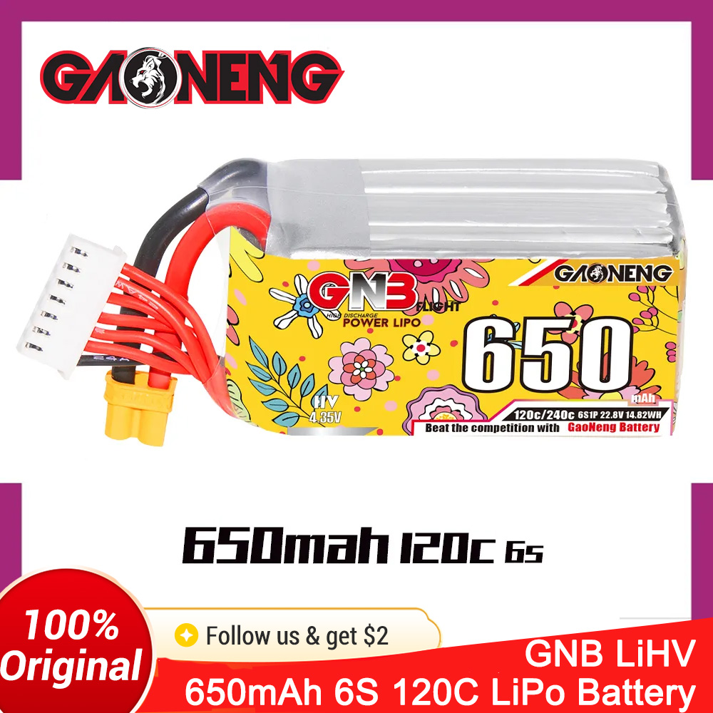 Аккумулятор GAONENG 6S 650 мАч – обзор и цена Drone Battery 6S